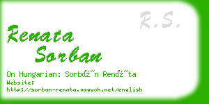 renata sorban business card